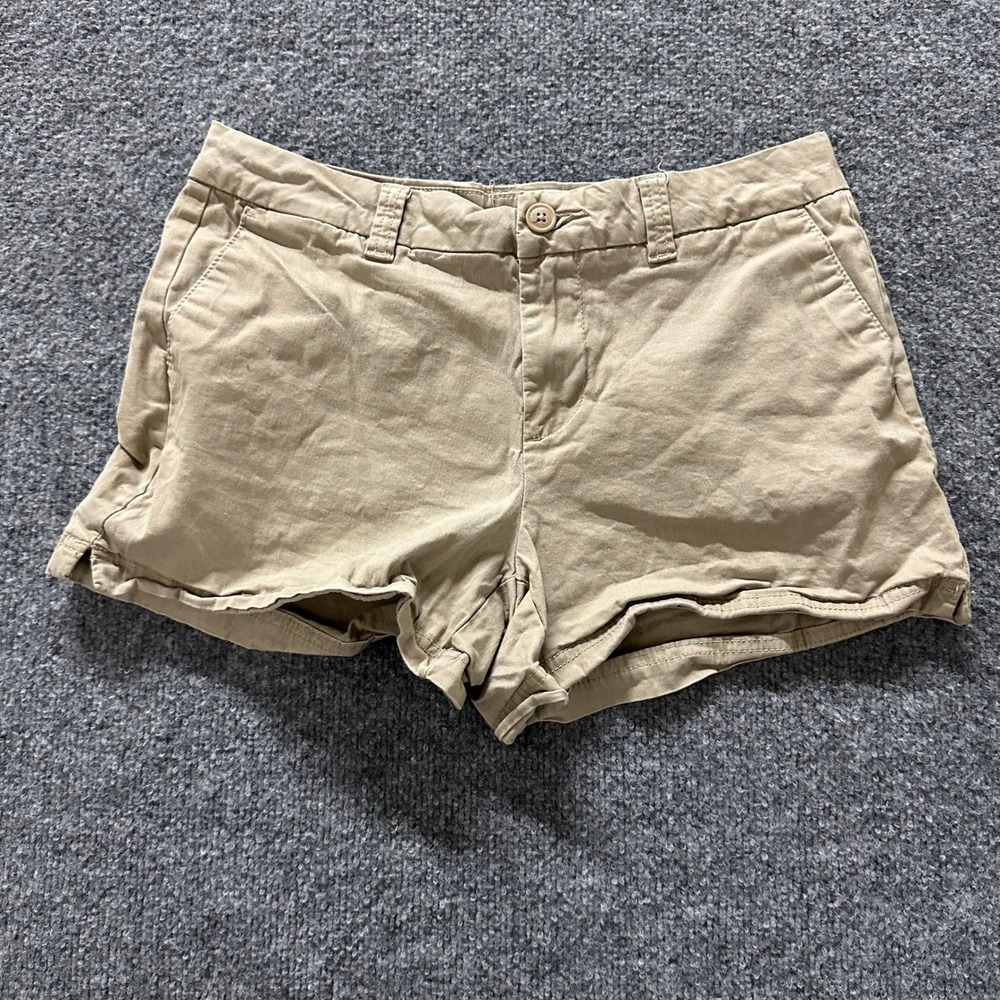 Magellan Outdoors Shorts Womens Size 8 Khaki Chino Stretch Casual Hiking Cotton